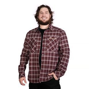 Повсякденна сорочка Буревій Logo , Burgundy Check/Tan червона Camotec фото