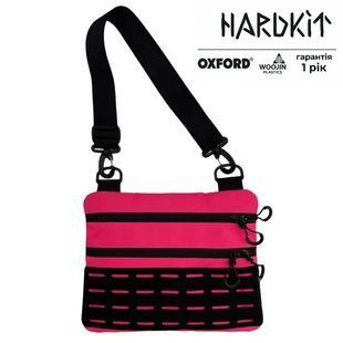 Тактична чоловіча сумка через плече RoKit Pink Black M із MOLLE та панеллю велкро фото