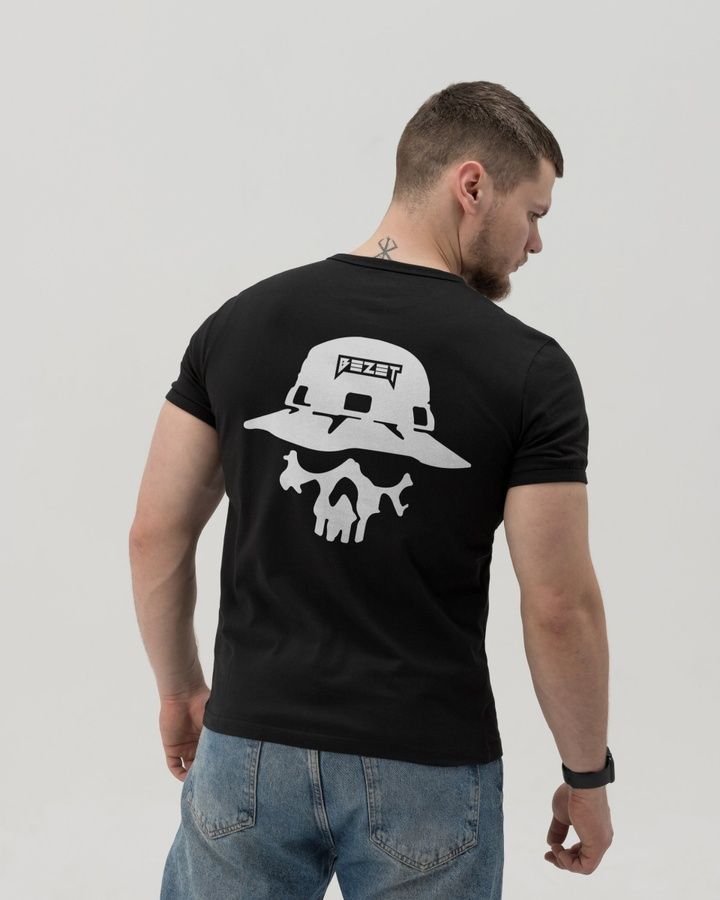 Футболка Skull чорна BEZET фото