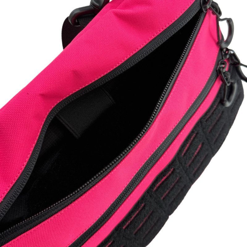 Тактическая мужская сумка через плечо RoKit Pink Black M с MOLLE и панелью велкро фото