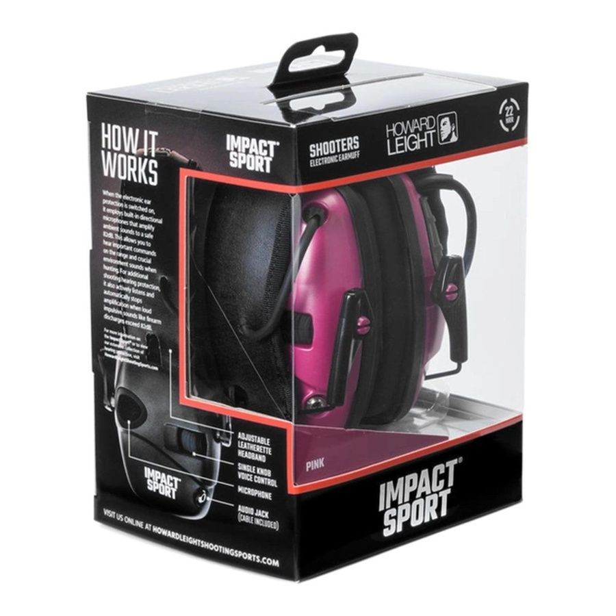 Активні захисні навушники Howard Leight Impact Sport R-02523 Pink фото