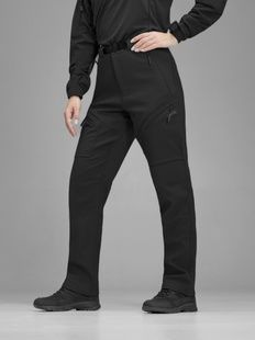 Штани карго тактичні жіночі Softshell BEZET Techwear чорний фото