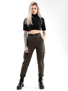 Карго брюки жіночі BEZET Xena khaki'20 фото
