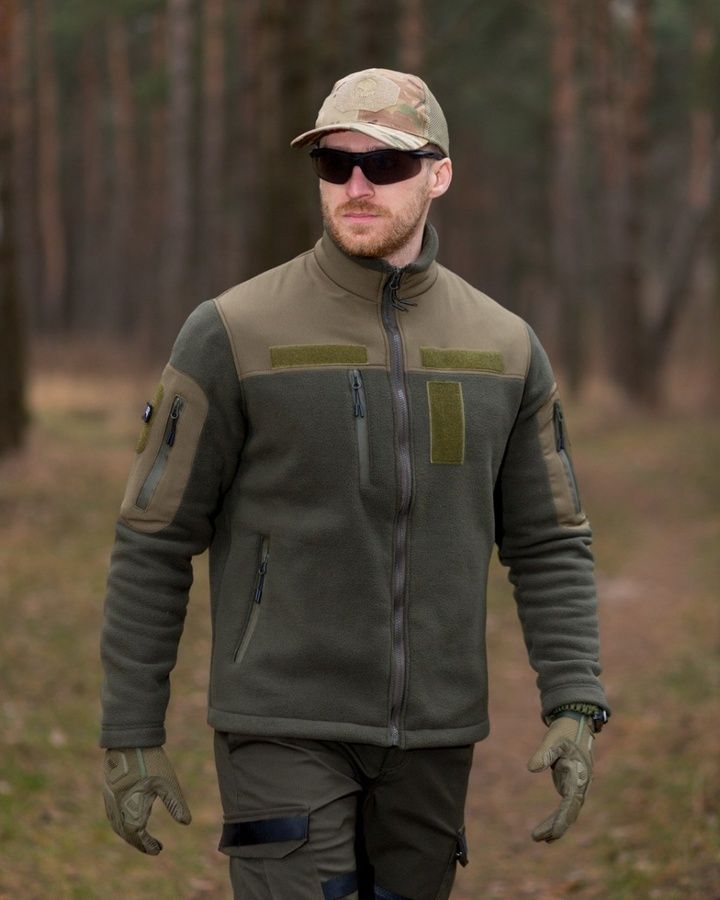 Чоловіча військова тактична флісова кофта хакі BEZET фото