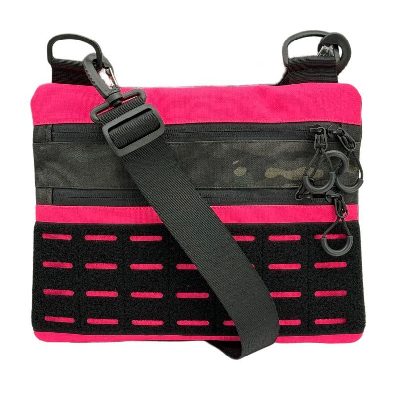 Тактична чоловіча сумка через плече RoKit Pink Multicam M із MOLLE та панеллю велкро фото