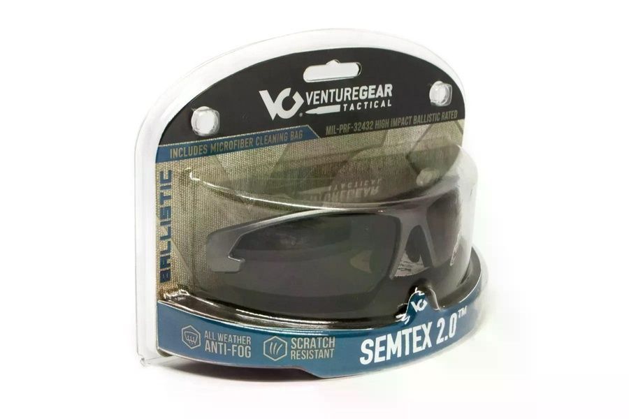 Очки защитные Venture Gear Tactical Semtex 2.0 Tan (bronze) Anti-Fog, коричневые в песочной оправе фото