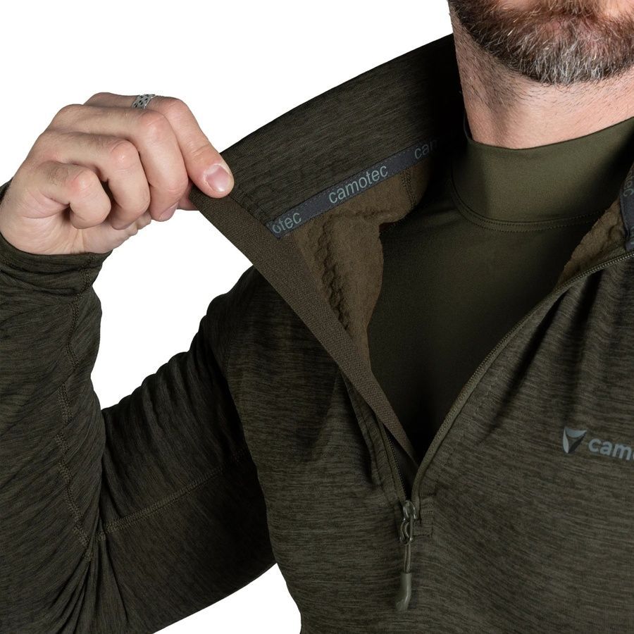 Чоловіча термокофта Hawk Polarheat QS Hex Олива Меланж Camotec фото