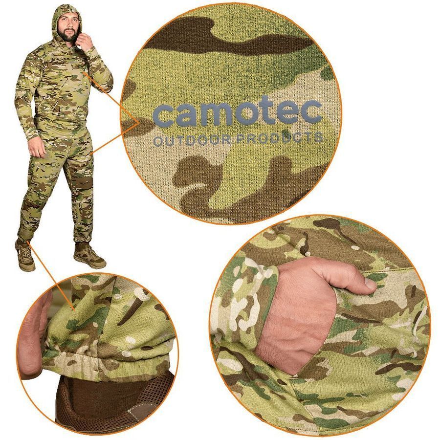 Летний мужской военный повседневный спортивный костюм Basic Hood. Multicam Camotec фото
