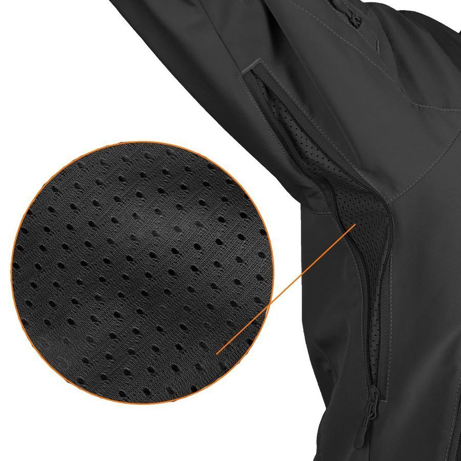 Демисезонная повседневная куртка Softshell Rubicon черная Camotec фото