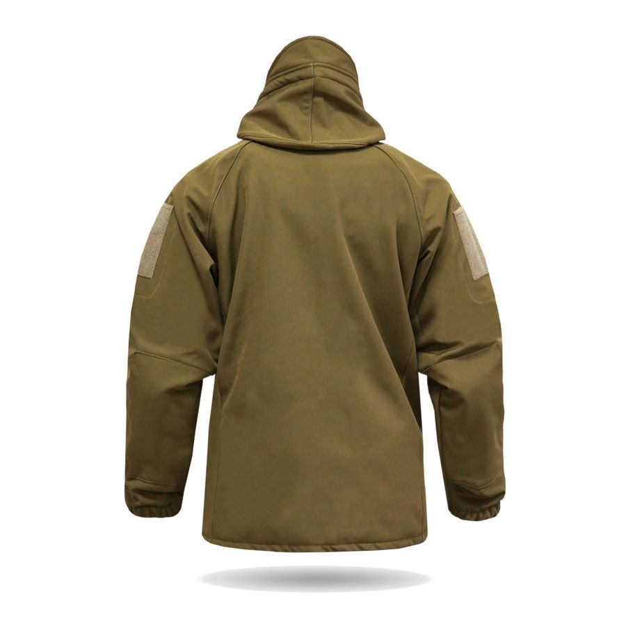Куртка Windproof Softshell вітрозахисна (койот), водостійка, фліс 320 г/м&sup2; фото