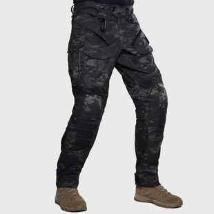 Штурмовые штаны UATAC Gen 5.6 Черный Мультикам (Multicam Black) с наколенниками фото