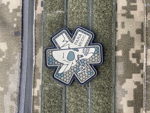 Шеврон-патч Парамедик ПВХ на липучці фото Шеврон-патч Парамедик ПВХ на липучці фото