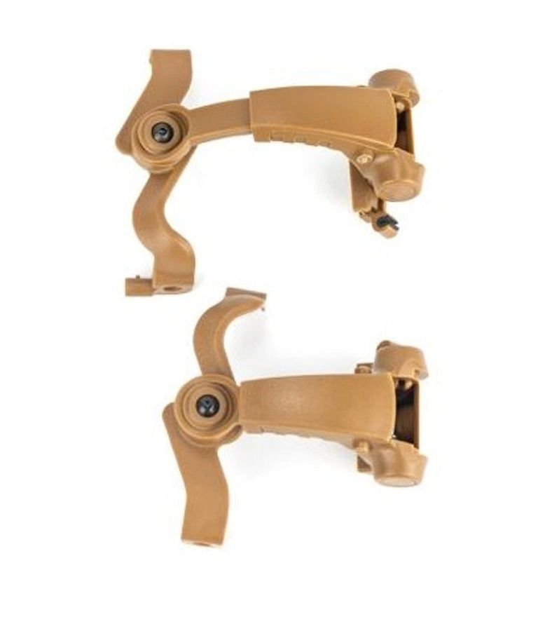 Крепление адаптер чебурашка EARMOR M16A-CB (койот) для наушников M31Plus/M32Plus на рельсы ARC фото