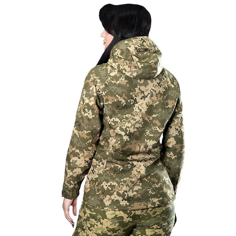 Демисезонная женская военная куртка Softshell Pani Pixel Camotec фото