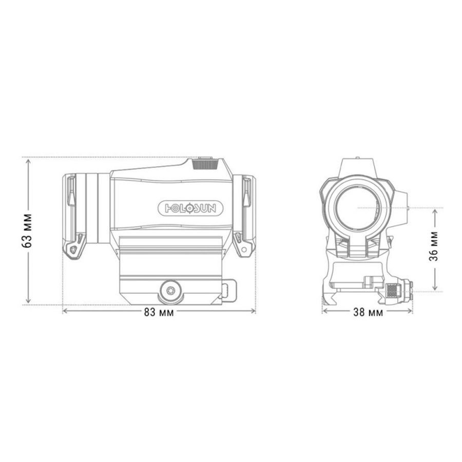 Коллиматорный прицел HOLOSUN HE515CT-GR фото