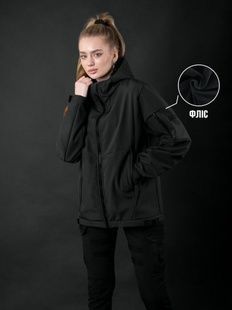 ЖІНОЧА КУРТКА SOFTSHELL BEZET РОБОКОП ЧОРНИЙ фото