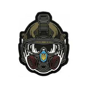 Шеврон-патч Шлем ПВХ на липучке фото