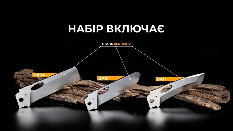 Набір змінних клинків Roxon (BA04; BA10; BA11) 3in1 для S501U, S502U, S802 фото