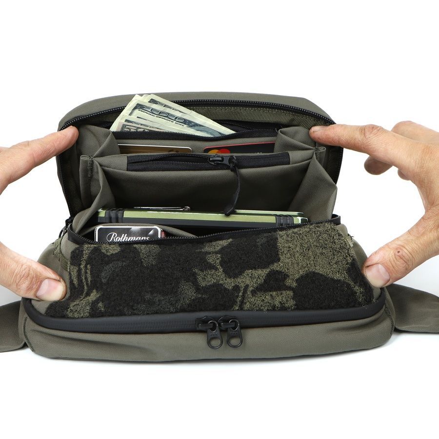 Поясна сумка-бананка, крос-боді Олива, Black Multicam, Molli UA фото