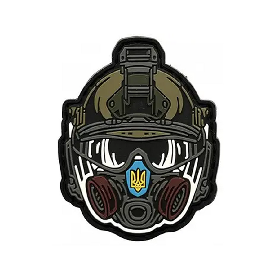Шеврон-патч Шлем ПВХ на липучке фото Шеврон-патч Шлем ПВХ на липучке фото