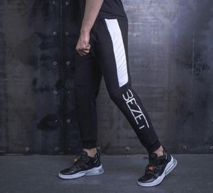 Спортивні штани bezet freestyle black / white'19 фото