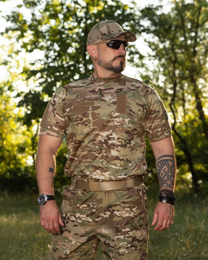 Чоловіча футболка Coolmax Antistatic Multicam BEZET фото