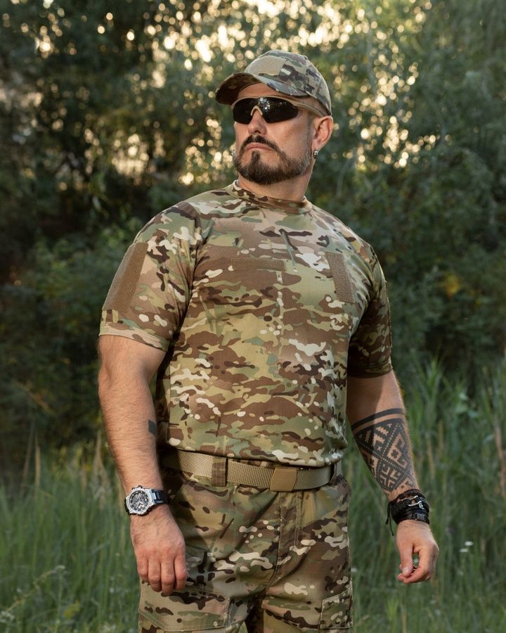 Чоловіча футболка Coolmax Antistatic Multicam BEZET фото