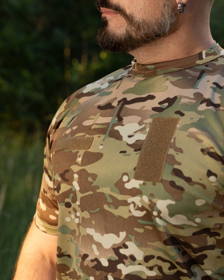 Чоловіча футболка Coolmax Antistatic Multicam BEZET фото