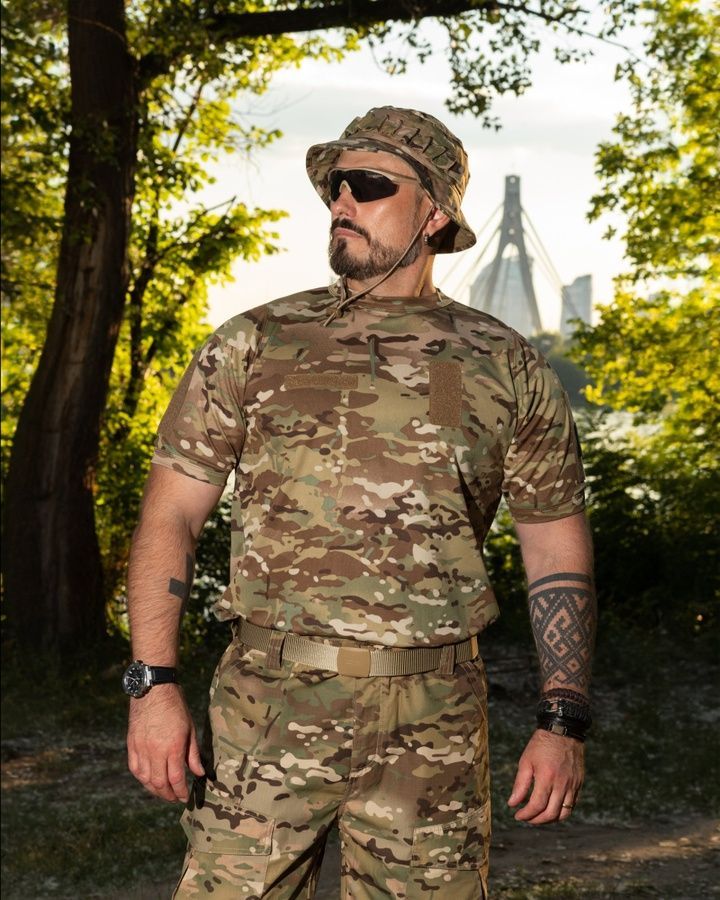 Чоловіча футболка Coolmax Antistatic Multicam BEZET фото