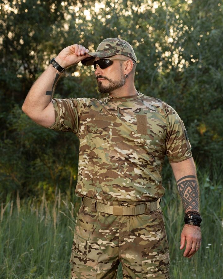Чоловіча футболка Coolmax Antistatic Multicam BEZET фото