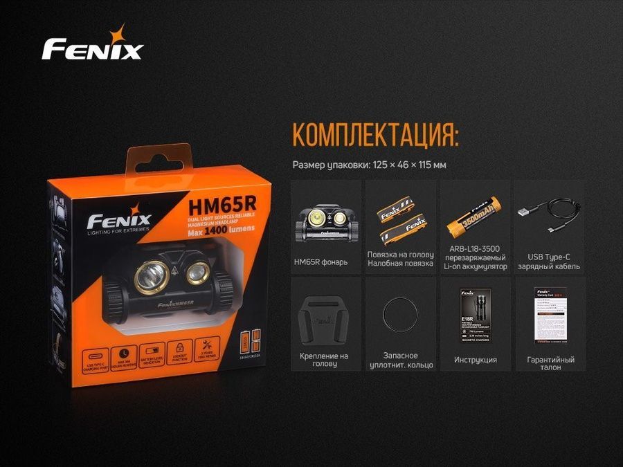 Ліхтар налобний Fenix HM65R фото