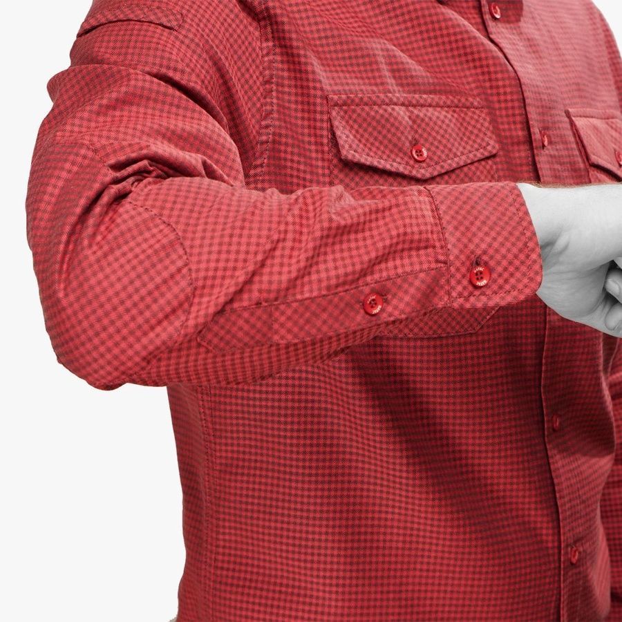 Сорочка UATAC в клітинку Червона | S фото