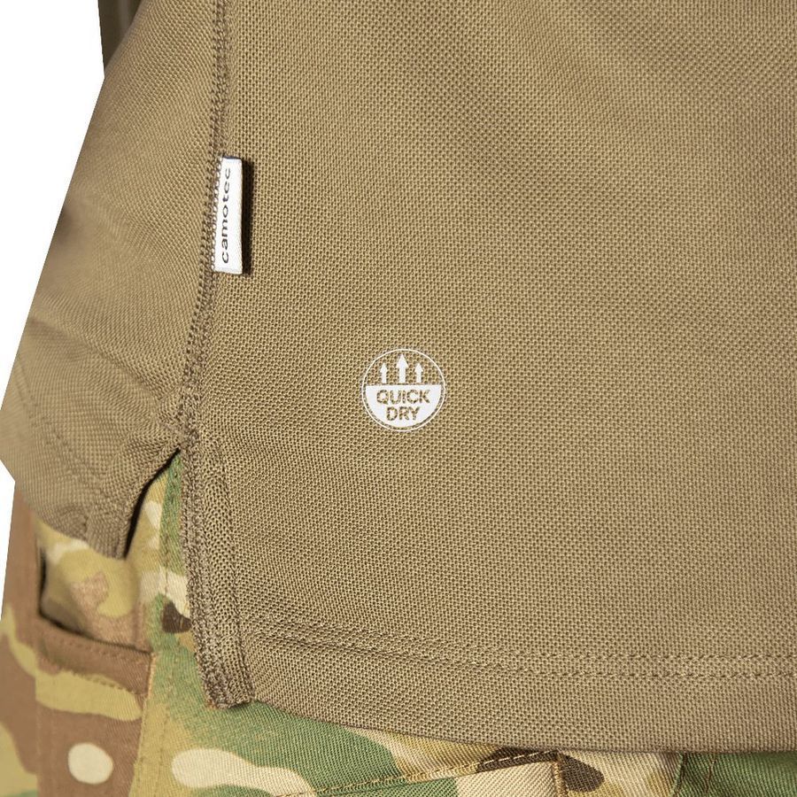 Мужская футболка поло Army ID 2.0 CoolPass Pique песочная Camotec фото