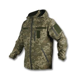 Демисезонная ветрозащитная куртка пиксель Kiborg фото