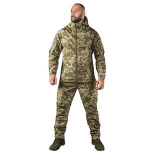 Демісезонний костюм-комплект військовий SoftShell Піксель Camotec фото