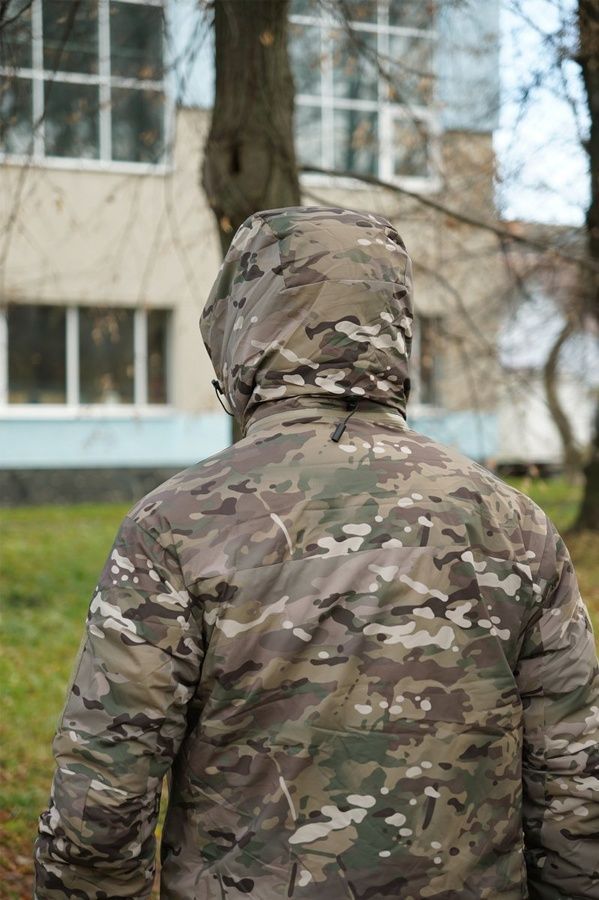 Утеплена зимова куртка BR SQG 5 з еко-пухом мультикам фото