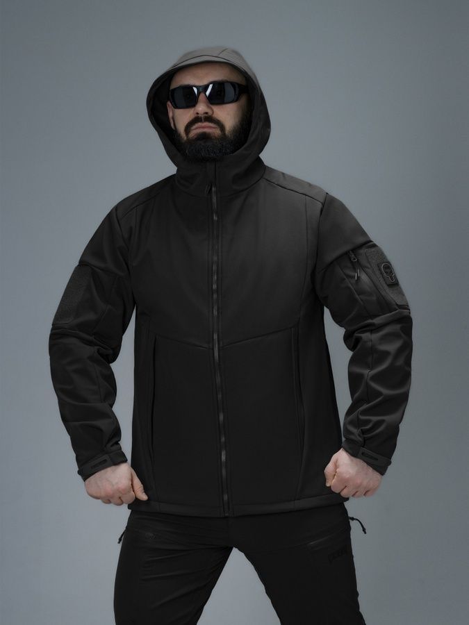 Куртка Softshell BEZET Робокоп GEN.III чорний фото