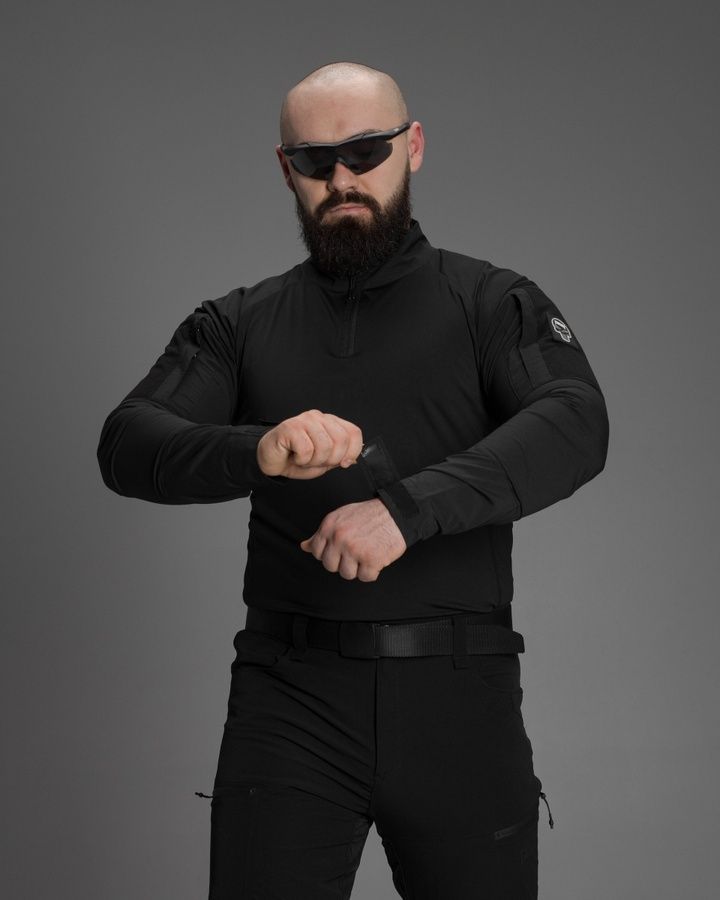 Сорочка тактична чоловіча BEZET Combat чорний фото