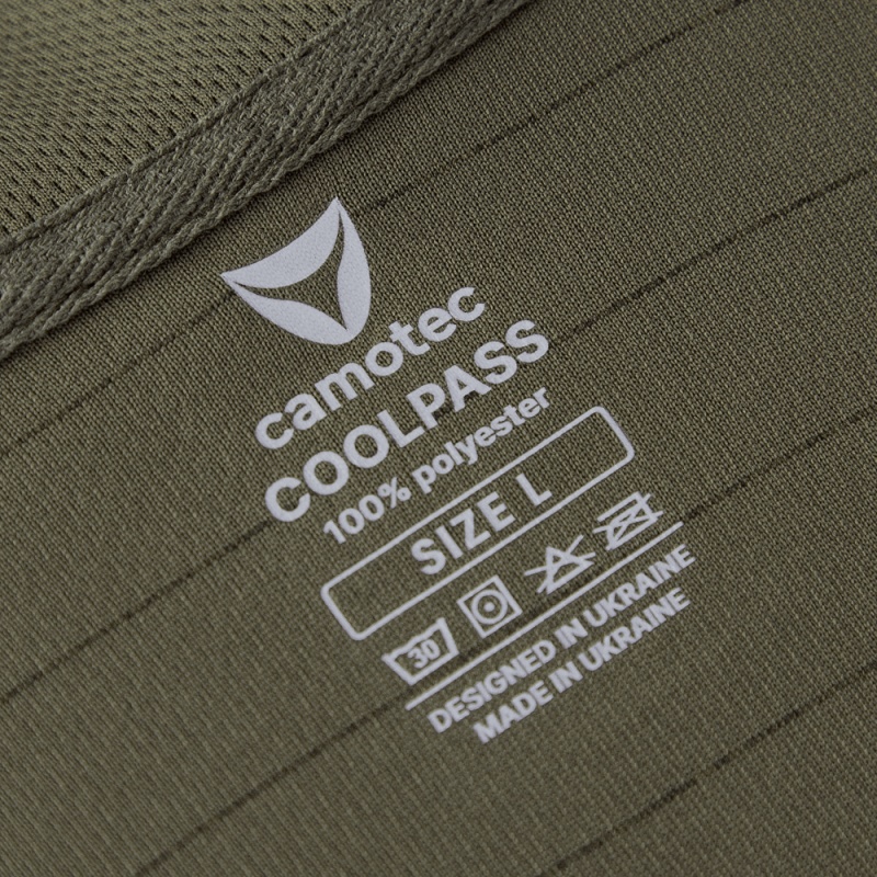 Тактична футболка Поло Tactical Army ID CoolPass Antistatic Olive Camotec 5839XS фото