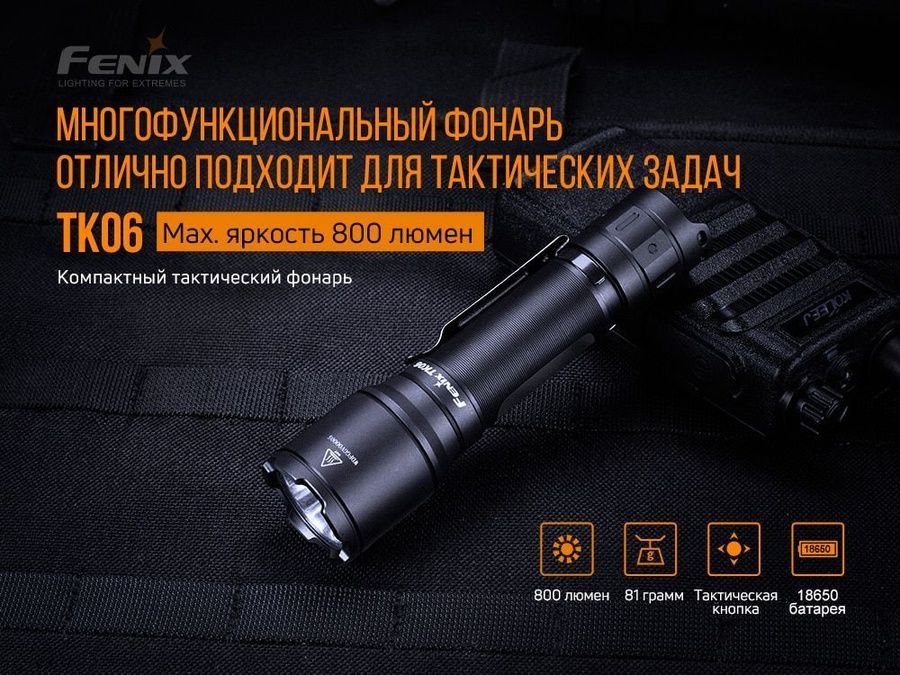 Ліхтар ручний Fenix TK06 фото