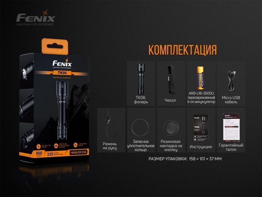 Ліхтар ручний Fenix TK06 фото