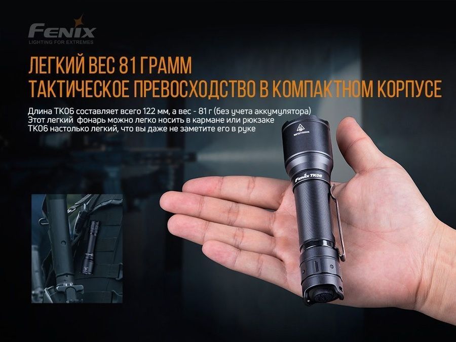 Ліхтар ручний Fenix TK06 фото