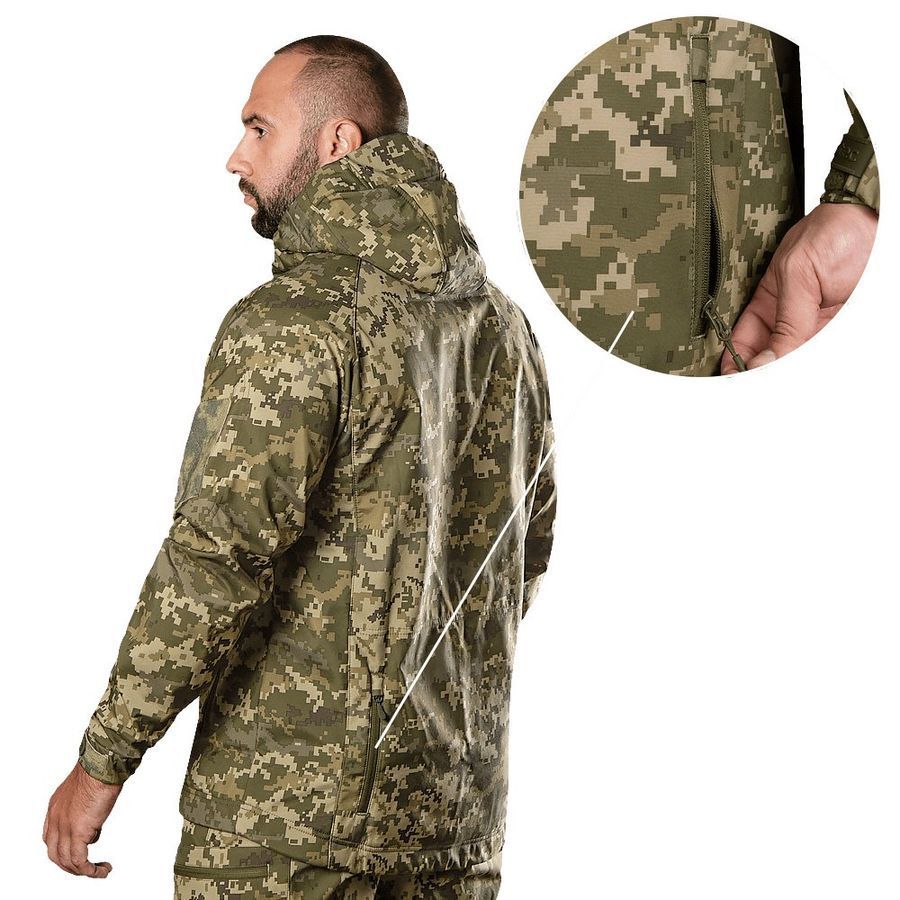 Демісезонний костюм-комплект військовий SoftShell Піксель Camotec фото