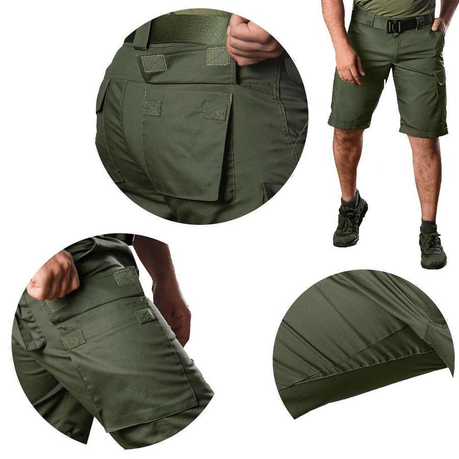 Тактические мужские шорты Twill оливковые Camotec фото