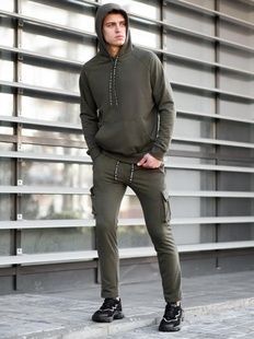 Демісезонний чоловічий повсякденний спортивний костюм Original 2.0 Khaki BEZET фото