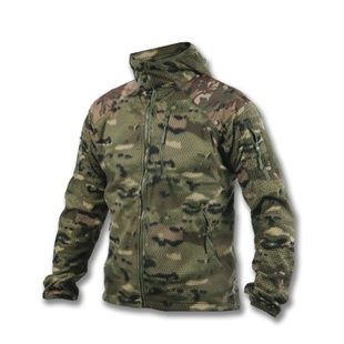 Чоловіча військова тактична флісова кофта Jacket Grid Fleece Multicam Kiborg фото