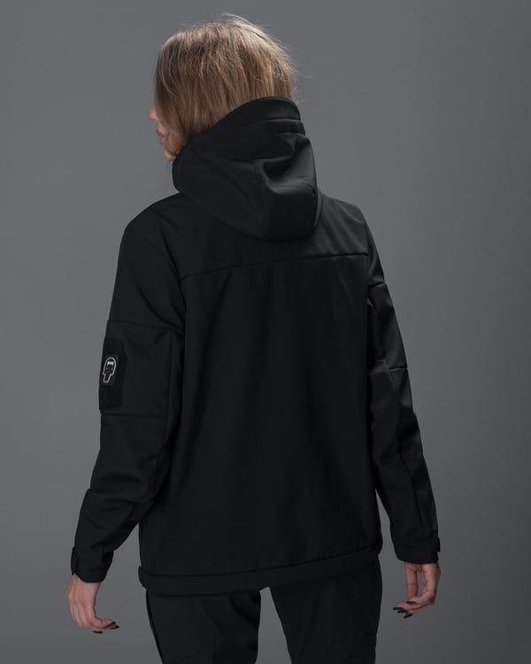 Куртка жіноча Softshell BEZET Робокоп 2.0 чорний фото
