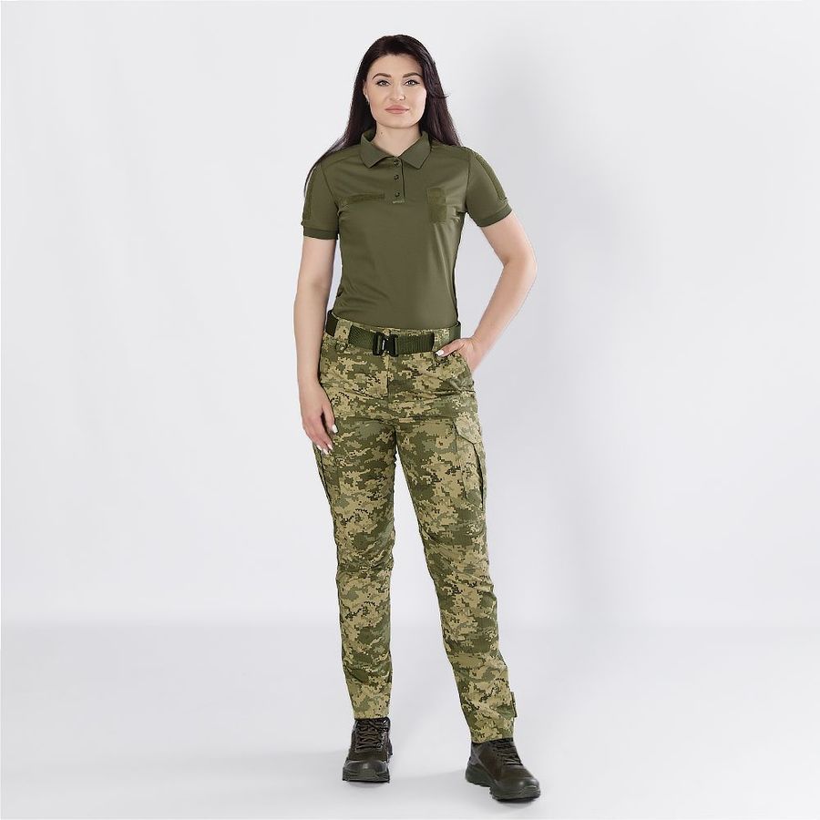 Женская футболка поло Pani Army ID 2.0 CoolPass Olive Camotec фото