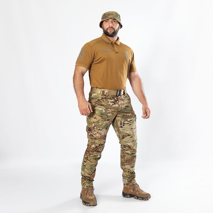 Чоловіча футболка поло Army ID 2.0 CoolPass Pique Coyote Camotec фото