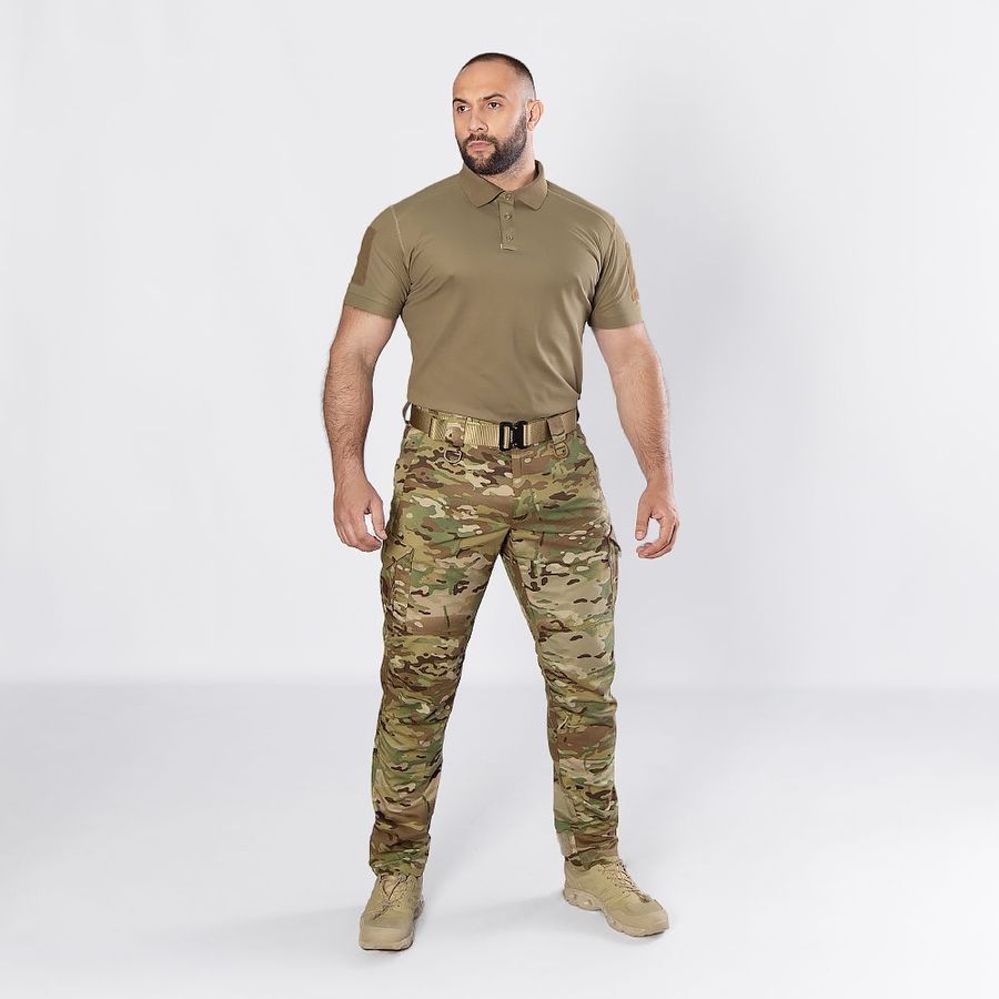 Мужская футболка поло Patrol 2.0 CoolPass Pique LT песочная Camotec фото
